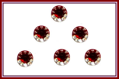 Fancy Red Bindi - Click Image to Close