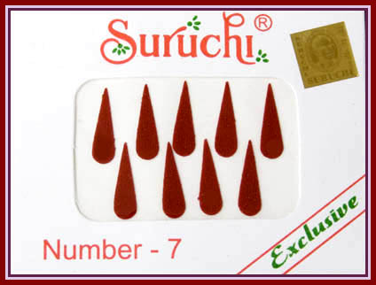Suruchi Tear Drop Red Bindi #7